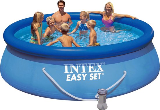 Top 10 Top 10 Zwembaden & Hot tubs: Intex Easy Set Opblaasbaar Zwembad - 366 cm - Inclusief 12V Filterpomp