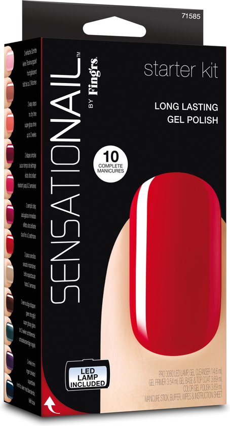 Top 10 Top 10 Nagels: Sensationail Starter kit - Scarlet Red - Gel nagellak
