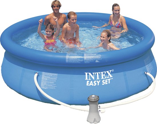 Top 10 Top 10 Zwembaden & Hot tubs: Intex Easy Set Opblaasbaar Zwembad - 244 cm - Inclusief 12V Filterpomp