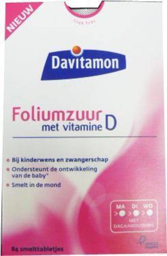 Top 10 Top 10 voedingssupplementen en vitamines: Davitamon foliumzuur + d tabl 84 st