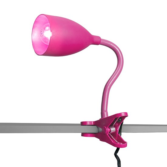 Top 10 Top 10 Klemlampen: QAZQA Young flex - Bureaulamp/Klemlamp - Roze