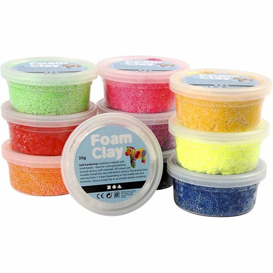 Top 10 Top 10 Hobby & Creatief: Foam Clay - Klei - Set met 10 Kleuren van 35 gr