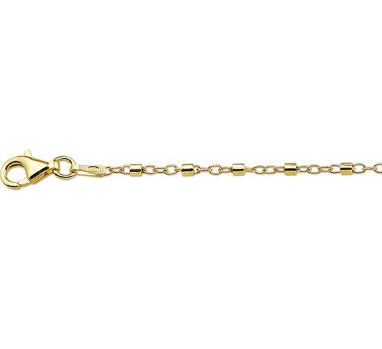 Top 10 Top 10 Voetsieraden: The Jewelry Collection Enkelbandje Buisjes 24 + 2 cm - Geelgoud Op Zilver