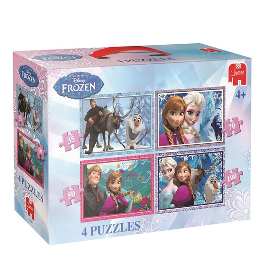 Top 10 Top 10 Puzzels: Disney Frozen 4 in 1 - Kinderpuzzel