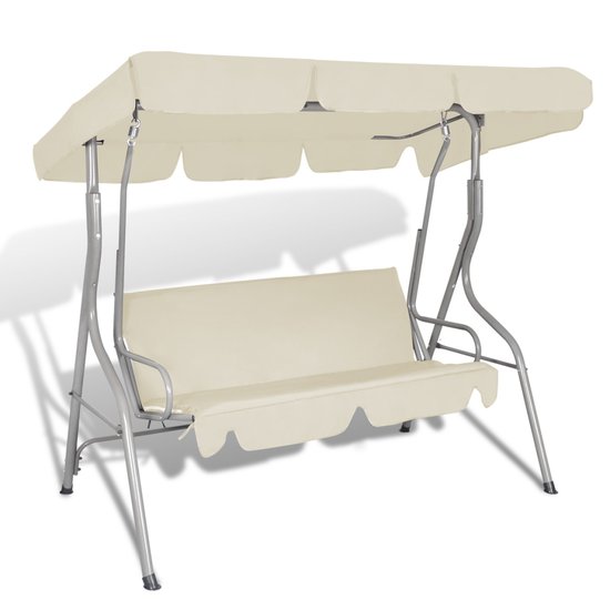 Top 10 Top 10 Schommelstoelen: Hang schommelstoel met luifel voor buiten (zand wit)