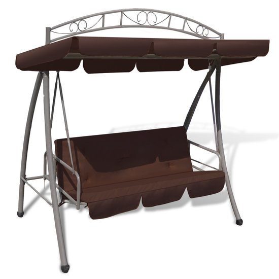 Top 10 Top 10 Schommelstoelen: Hang schommelstoel / schommel bed XL met luifel voor buiten (Koffie)