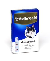 Top 10 Top 10 kattenverzorging en gezondheidsspullen: Bolfo Gold Kat Vlooiendruppels (van 4 tot 8 kg) - 4 pipetten