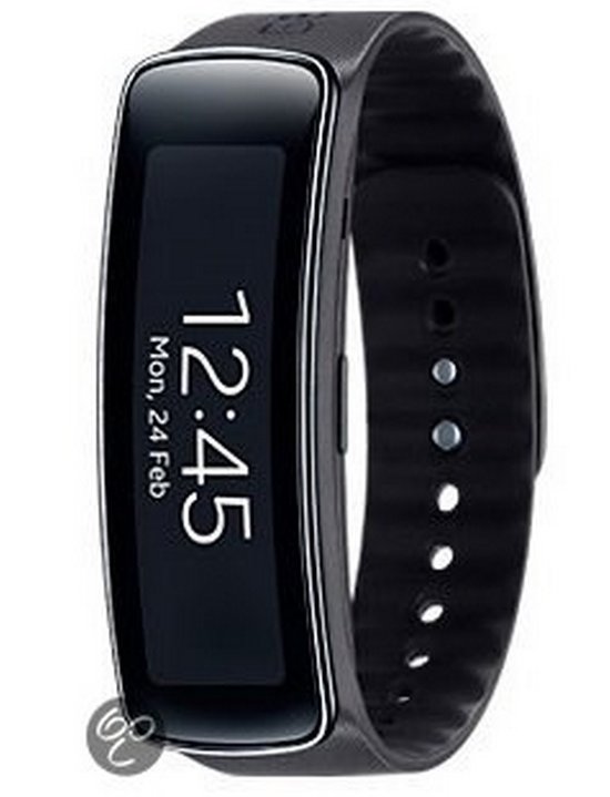 Top 10 Top 10 Activity trackers en Accessoires: Samsung Galaxy Gear Fit activity tracker - Zwart met siliconen band