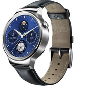 Top 10 Top 10 smartwatches en Accessoires: Huawei Watch Classic W1 Smartwatch - met Lederen Band - Zilver
