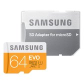 Top 10 Top 10 beste micro SD kaarten 2017: Samsung Evo 64 GB Micro SD class 10 met adapter