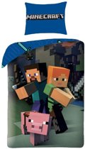 Top 10 Top 10 kinderdekbedovertrekken van 2018: Minecraft Good Guys Dekbedovertrek - Eenpersoons - 140x200 cm - Multi