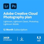 Top 10 Top 10 beste Bewerkingssoftware (2020): Adobe Creative Cloud Photography Plan - 1 Apparaat - 1 Jaar - 20GB Cloudopslag - Nederlands / Engels - Windows / Mac Download