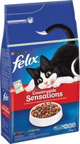 Top 10 Top 10 beste kattenvoer (2021): Felix Meaty Sensations - Kattenvoer Rund, Kip & Groenten - 4 kg