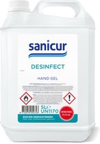 Top 10 Top 10 beste desinfectiemiddelen (2021): Desinfecterende handgel 5L Sanicur - Verdikte 70% alcohol handgel navulling 5 liter van Sanicur: De nr. 1 handgel van Nederland