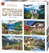 Top 10 Top 10 beste puzzels (2021): King 5 in 1 Puzzel 1000 Stukjes (68 x 49 cm) - Landschap Collectie - Vijf Legpuzzels met Voorbeeldposters - Volwassenen