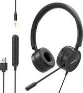 Top 10 Top 10 beste headsets (2021): URGOODS® Headset met Microfoon voor Laptop/PC - Headset - Hoofdtelefoon voor Video Bellen USB - Ideaal voor Thuiswerk